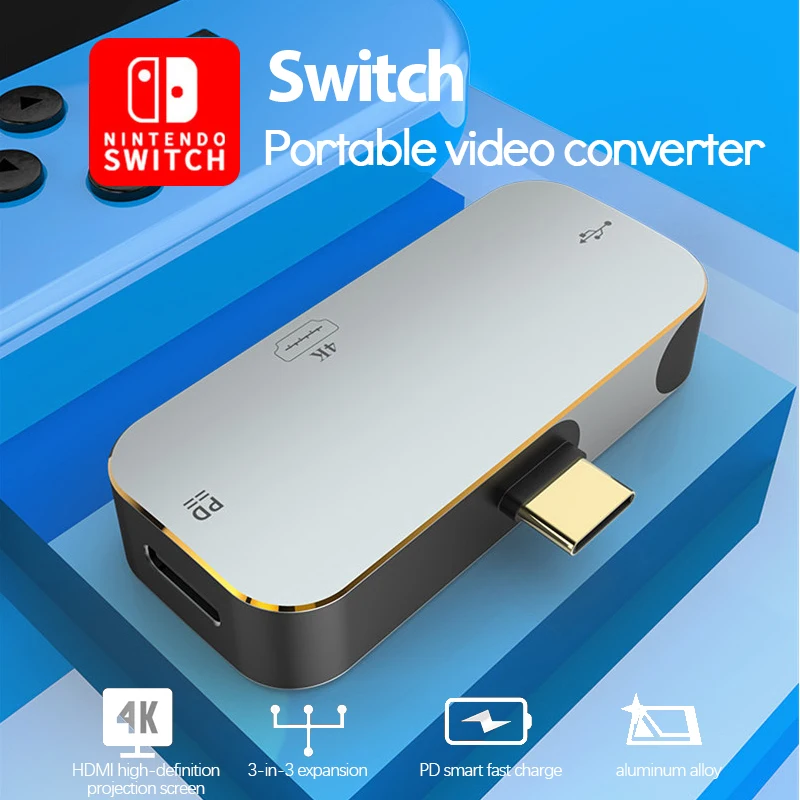 AL-NS2072 Type-C HDMI-compatible Adapter Hub Dock Cable For Nintendo Switch Converter | Электроника