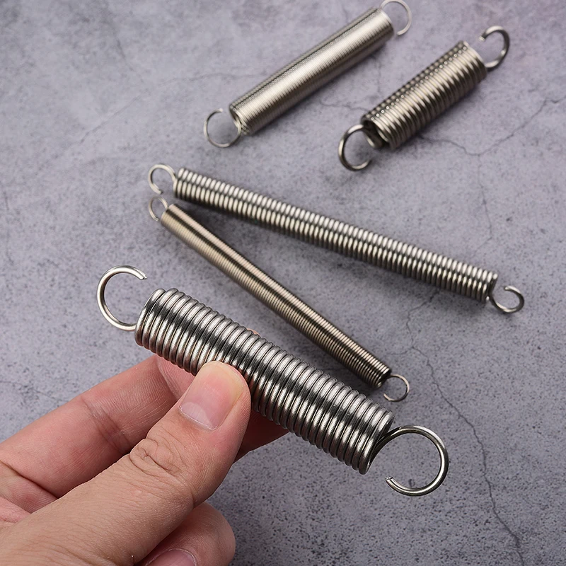 Stainless Steel Spring 304 S Hook Cylindroid Helical Pullback Extension Tension Coil Spring Wire Diameter 0.6mm 0.7mm