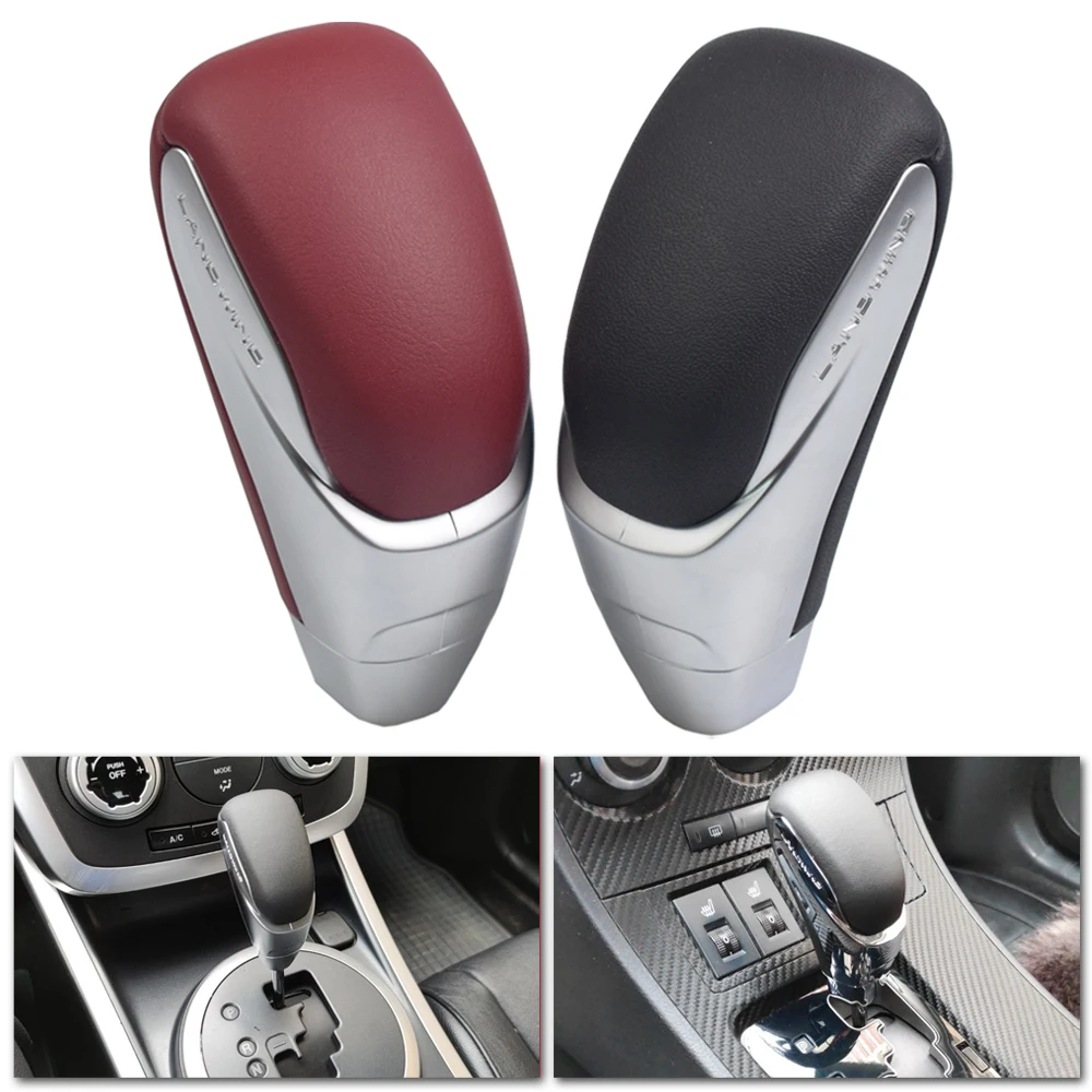 

High Qualuty Matte Automatic Leather Gear Knob Shift Head For Mazda 3 5 6 8 CX-5 CX-7 CX-9 Car Level Shifter Aceesories Stick