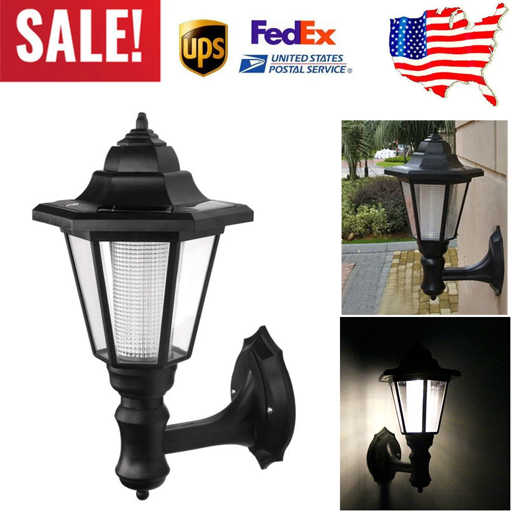

Wireless Waterproof Wall Night Solar Wall Lights Single Head Outdoor Lights Retro Lantern For Garden Door Patio Yard