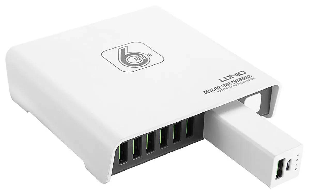 LDNIO USB зарядное устройство с Power Bank A6802 6USB 8А 2600mAh (Белое) | Мобильные телефоны и