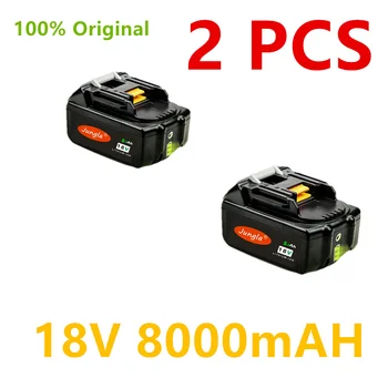 

2PCS 18V 8Ah Rechargeable Battery 8000mah LiIon Battery Replacement Power Tool Battery for MAKITA BL1880 BL1860 BL1830