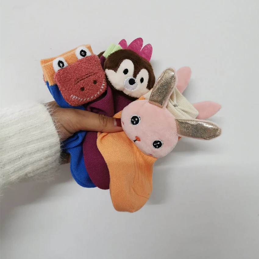 Children's socks new spring and summer Baby socks Side cartoon trend socks boys and girls color matching socks cute baby socks