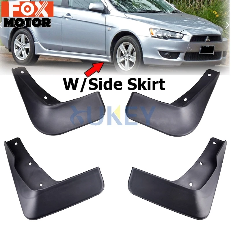 Для Mitsubishi Lancer 9 2008-2011 2009 2010 набор автомобильных брызговиков седан с боковой юбкой