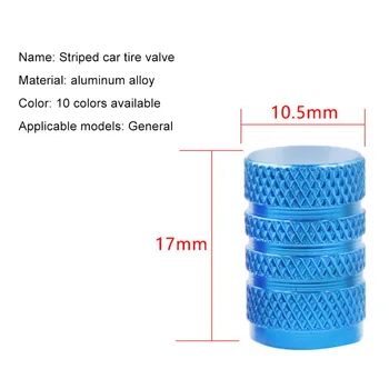 

New Aluminum alloy car tire valve core tubeless tire valve cover Car Wheel Tire Valve Caps Tyre Rim Stem Covers