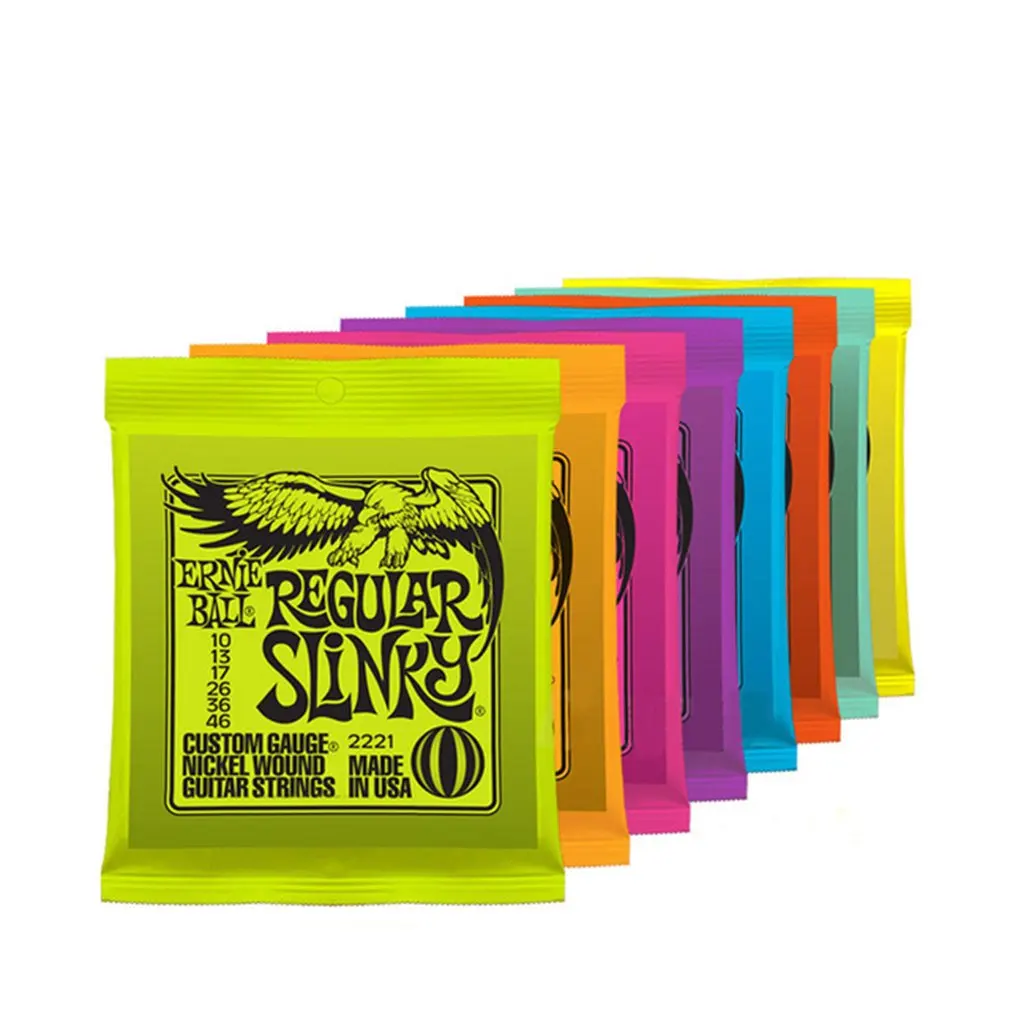 Ernie Ball Electric Guitar Strings Play Real Heavy Metal Rock Original 2220 2221 2222 2223 2225 2003 2004 2006 Guitar Accessory electric guitar strings2220 2221 2222 2223 2225play real heavy metal rock nickel wound 6 strings for electric guitar accessories