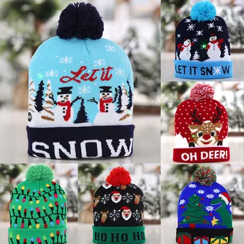 

Christmas Women Knitted Hat Winter Warming Beanie Hats Cap with Ball for Girls Ladies Outdoor SMN88