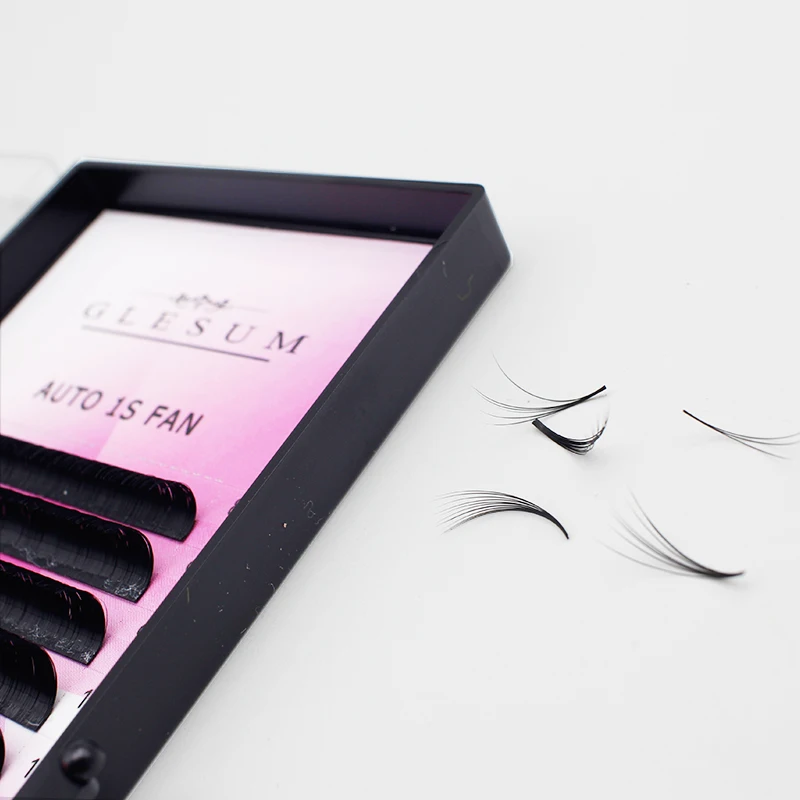 GLESUM 10 Trays Eyelash Extensions Of Blooming Fans Set 0 05 0 07 Mixed Length Of 5