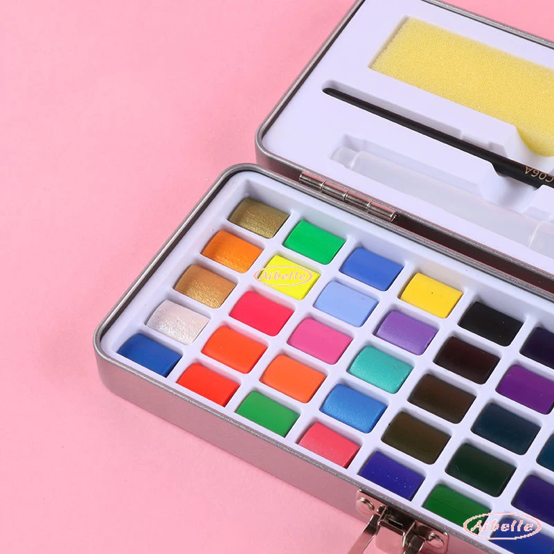 Professional Solid Watercolor Paints Set 50/72/90/100 Colors Artist Water Coloring Paint for Drawing Art Paint Art Supplies
