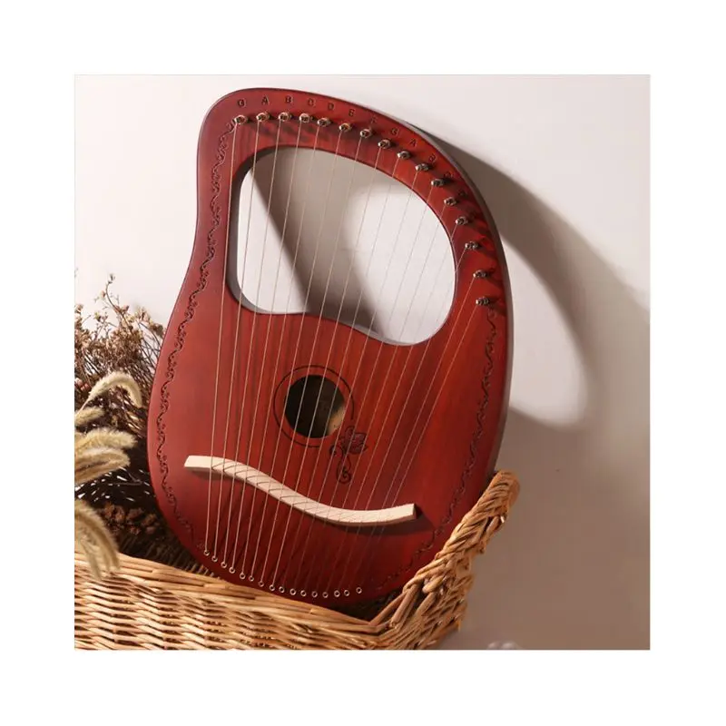 Portable Wooden Lyre Harp 16 String Notes Harp Stringed Musical Instrument Kit Q6PB
