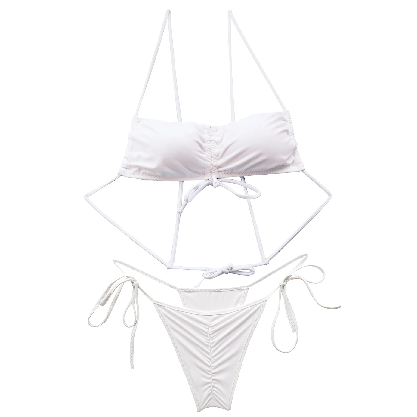 Set Bikini Da Donna Estivo Costumi Da Bagno Bianchi Costumi Da Bagno Da Bagno Biquinis Costume Da Bagno Brasiliano Micro Bikini Fondo Sfacciato Segret