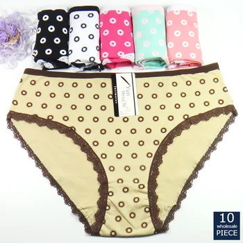 

Alyowangyina10 PCS/LOT 2XL/3XL/4XL Women's panties underwear waist solid color Women's underwear print big mommy pants 89167