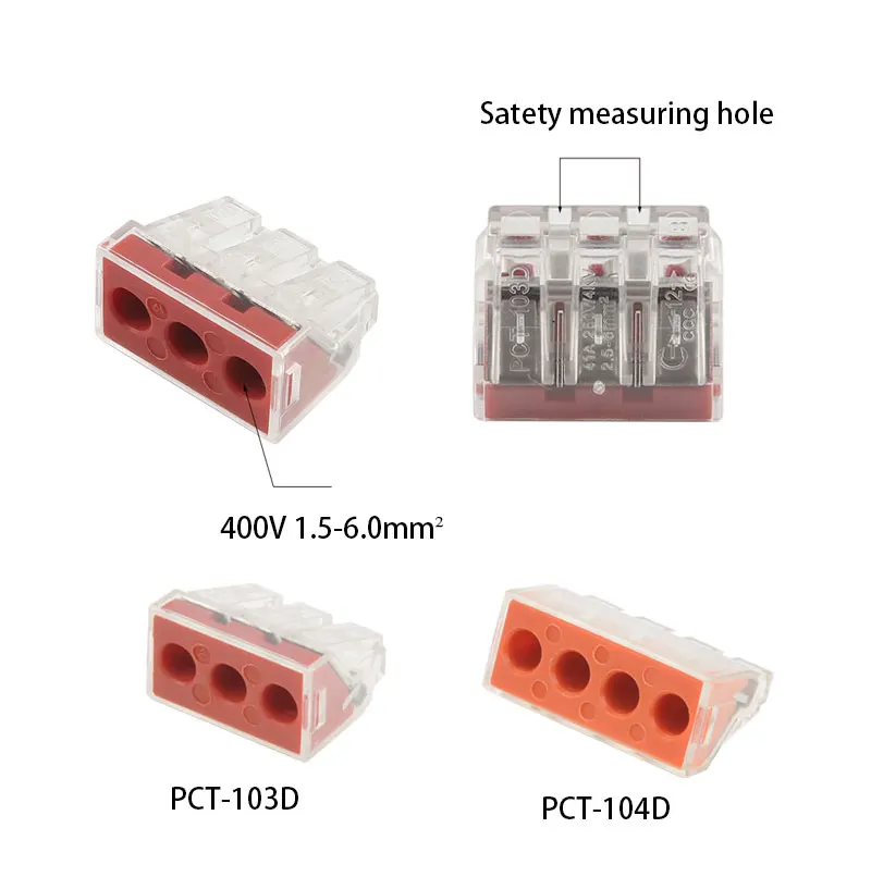 30/50/100PCS Universal Compact Wire Connector 2/3/4/6/8pin Wiring Connectors With Lever Conductor Connection Terminal Block