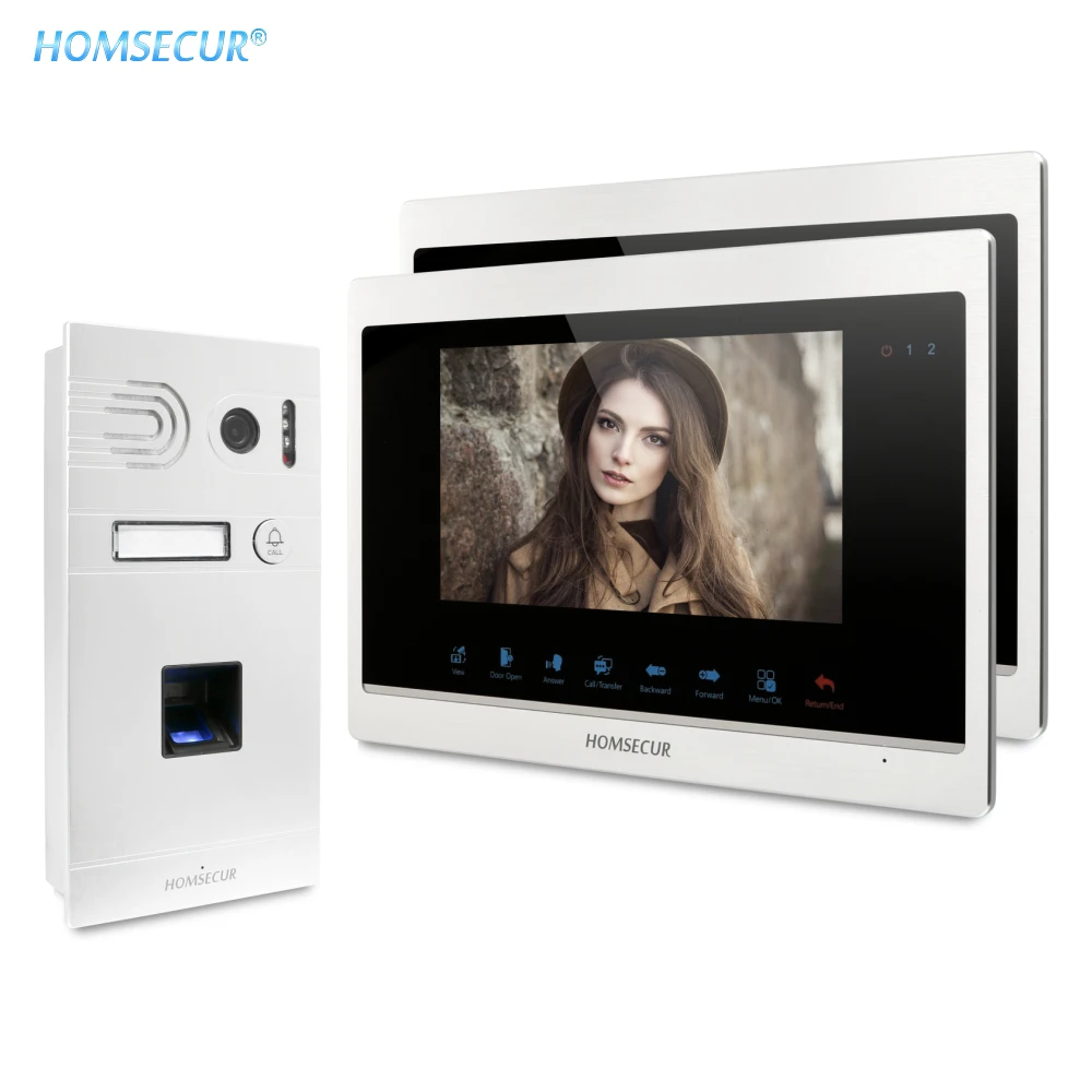 HOMSECUR 7\ Video&Audio Smart Doorbell 1.3MP with Silver Camera for House/Flat BC061HD-S+BM702HD-S