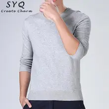 Мужской вязаный свитер с v-образным вырезом Мужской пуловер вязаный хлопковый свитер мужские пуловеры с длинными рукавами Повседневные зимние теплые свитера