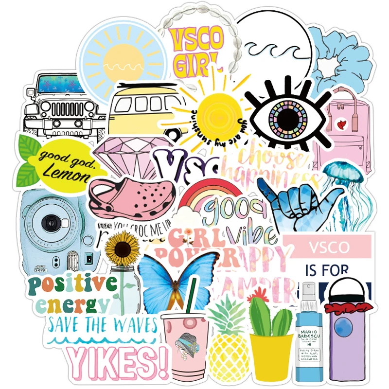 

50 PCS Funny Vsco Cartoon Animal Sticker For Skateboard Laptop Waterproof Motorcycle Graffiti Scrapbook Suitcase Stickers F5