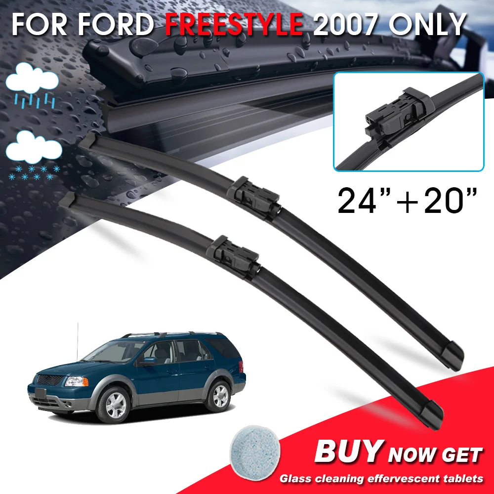 

BROSHOO автомобиль Fornt окно, ветровое стекло, дворники лезвие для Ford Freestyle 24 "+ 20" LHD и RHD модель автомобиля 2007 года только автомобильные аксессуары