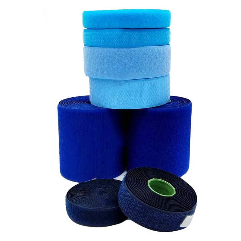 

2/4/5/10cm Width Navy blue 3meters no adhesive hook loop fastener tape sewing Accessories tape sticker strap clothing strip DIY