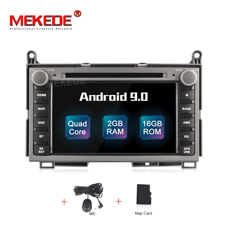 CAR DVD MEKEDE HD 2G+ 16G Android 9,0 AV выход автомобильный DVD мультимедиа для TOYOTA VENZA 2008 gps навигация радио плеер - Цвет: CAR DVD