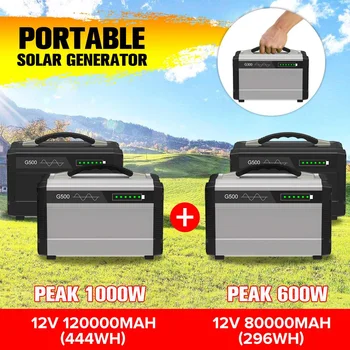 

600/1000W 110/220V Solar Power Storage Generator Inverter Outdoor UPS Pure Sine Wave Power Supply Energy Storage 80000/120000mAh