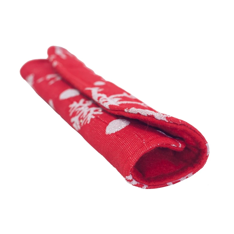 3 шт./компл. Рождество украшение на холодильник дверная ручка крышки Кухня украшение-наклейка нескользящие перчатки для холодильника - Цвет: Красный