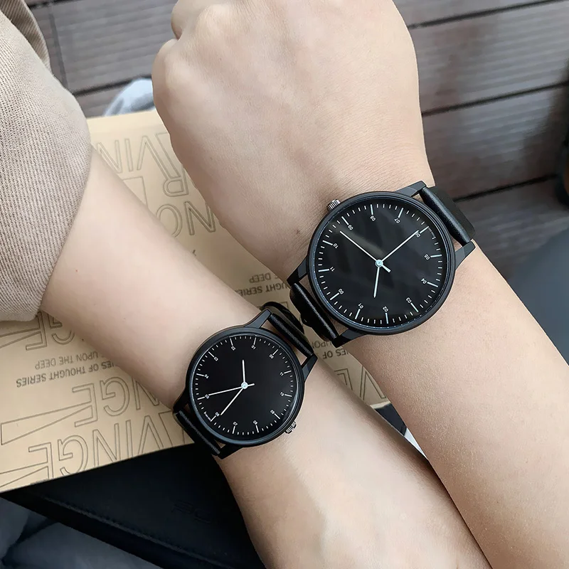 Regalo creativo Enmex cool couple watch orologio da polso breve vogue semplice antiorario elegante casual orologio da amante della moda al quarzo