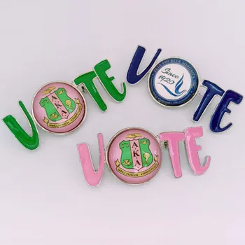 

Sorority AKA Delta ZETA PHI BETA Sigma Gamma Rho Vote Brooch lappel pin