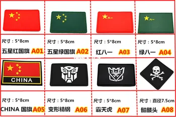 

2019 new cool accessories soft PVC plastic standard outdoor backpack personality rubber stamp magic stickers sign flag LOGO