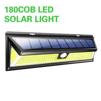 

180 COBLEDs Solar Light Outdoor Solar Lamp Powered PIR Motion Sensor Spotlight Waterproof Street Wall Lamp For Garden Decoration