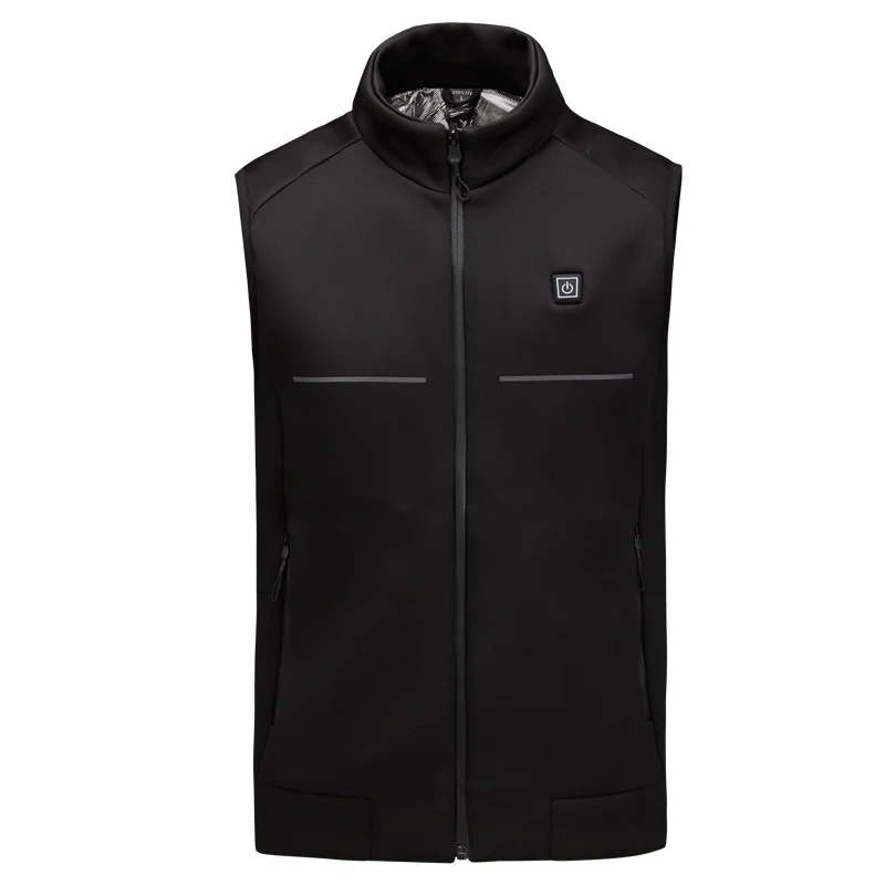 Mountainskin, мужской, женский, USB, умный, нагревательный жилет, для походов, без рукавов, куртки, для спорта на открытом воздухе, жилет, для катания на лыжах, мужские пальто, VA485 - Цвет: Black Silver
