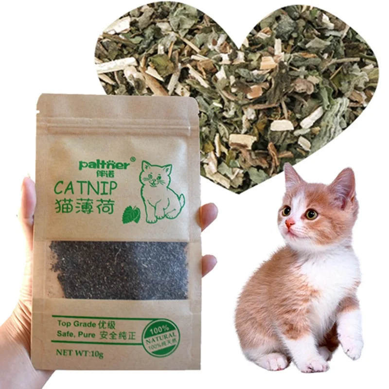 100% Natural Catnip Cat Toys Menthol Flavor Clean Teeth Healthy Care Funny Cat Catmint Toys Organic Premium Catnip Cattle Grass