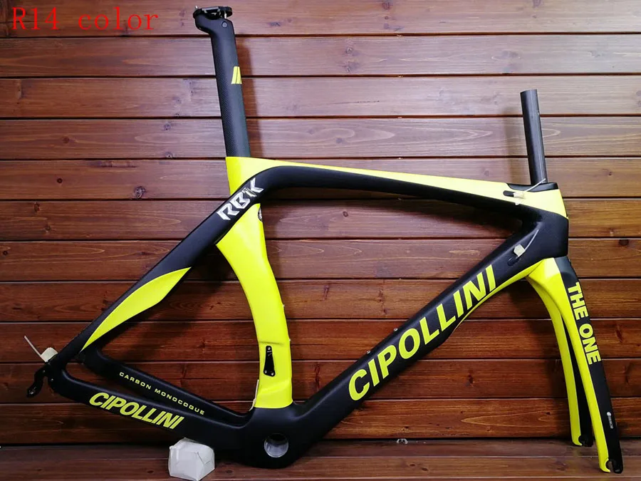 Cipollini RB1K T1100 3k углеродная рама для дорожного велосипеда гоночный набор углеродных велосипедов глянцевый Сделано в Тайване can XDB корабль - Цвет: R14