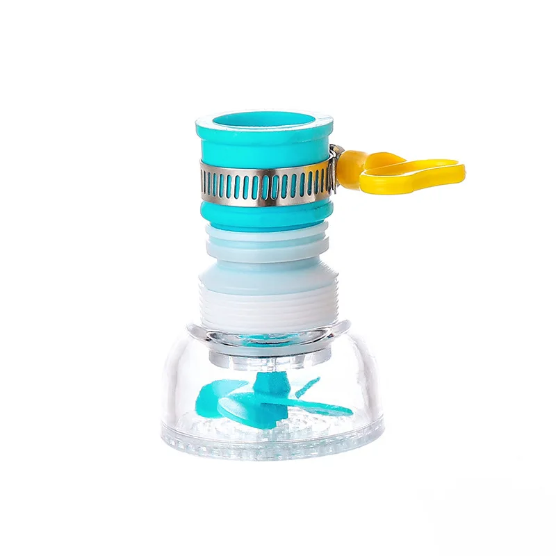 Кран роторный дренажный каменный фильтр для душа бытовой кухонный фильтр для воды очиститель воды - Цвет: Blue
