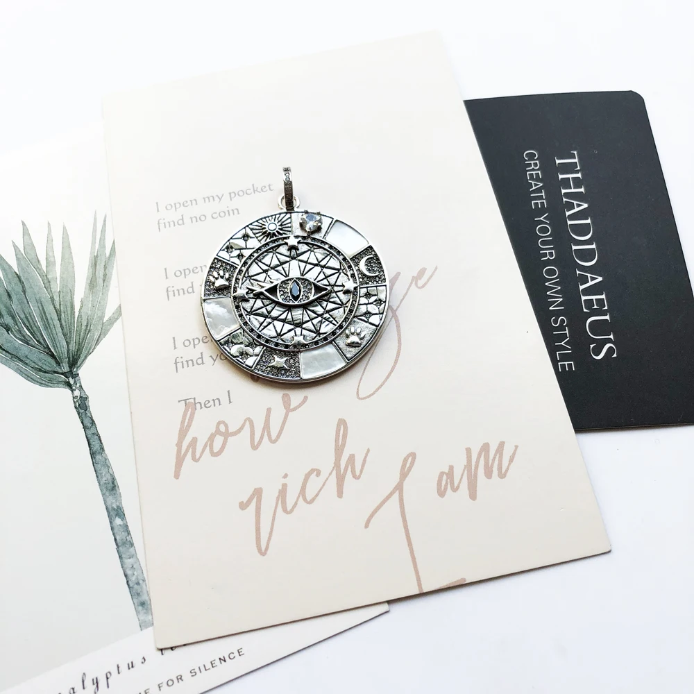 Pendant Amulet Mystical Symbols,2020 Fashion Jewelry Europe Trendy Optimism Accessorie 925 Sterling Silver Gift For Woman Men