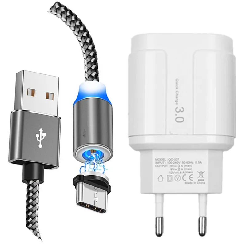 Магнитный зарядный кабель USB Type C для Huawei P Smart Z P20 lite P30 Pro Honor 20 10 Google Pixel 3a XL QC 3 0