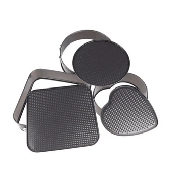 

3PCS Kitchen Cake Mold Non-stick Spring Form Cake Tray Baking Mold Iron Core Square Round Box Set Bakeware Cake Decorating Tool
