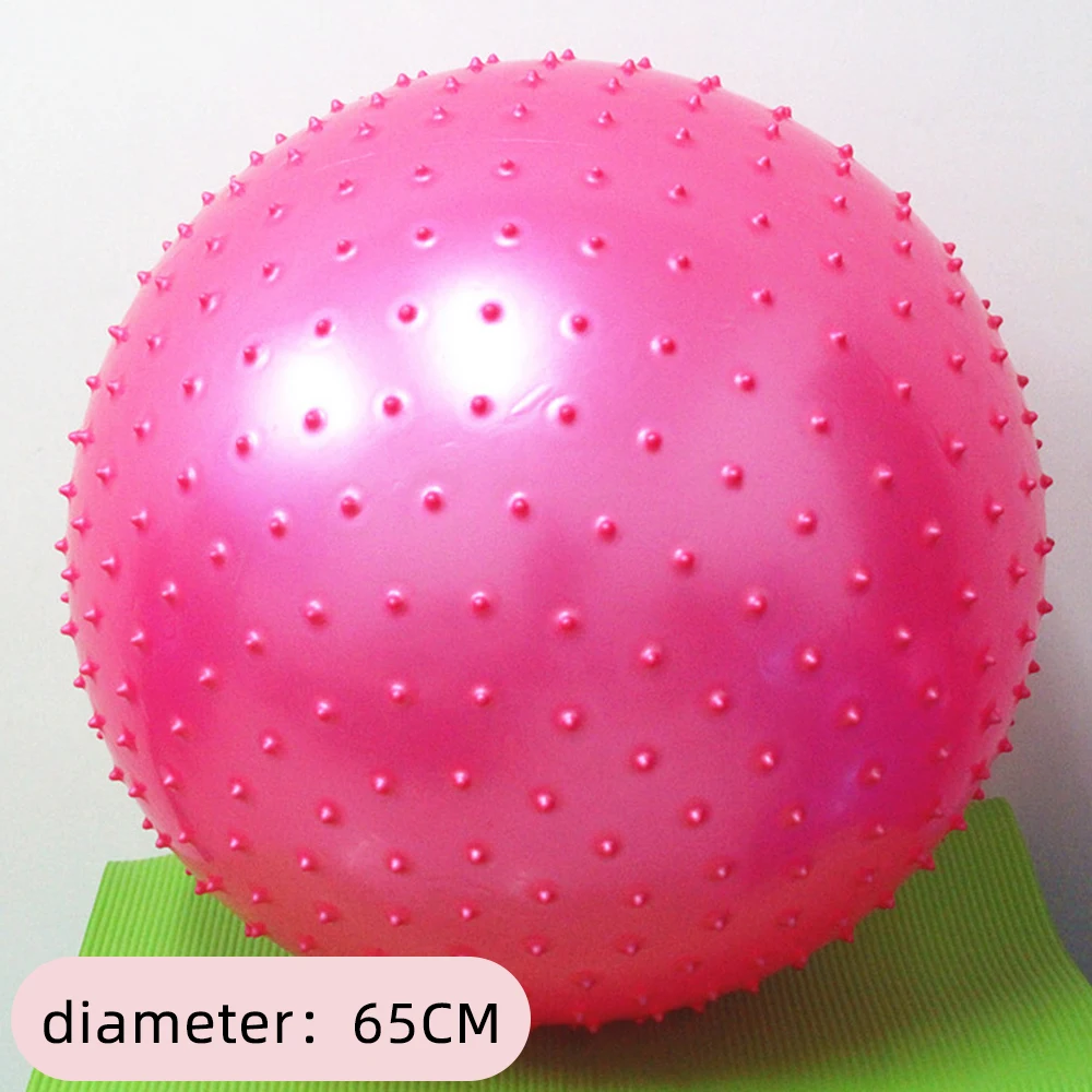 FDBRO спортивные мячи для йоги, тренировки, колючий массаж, бал-точка, фитнес-зал, фитбол для баланса, упражнений, пилатеса l 55 см 65 см 75 см 85 см - Цвет: pink-65cm