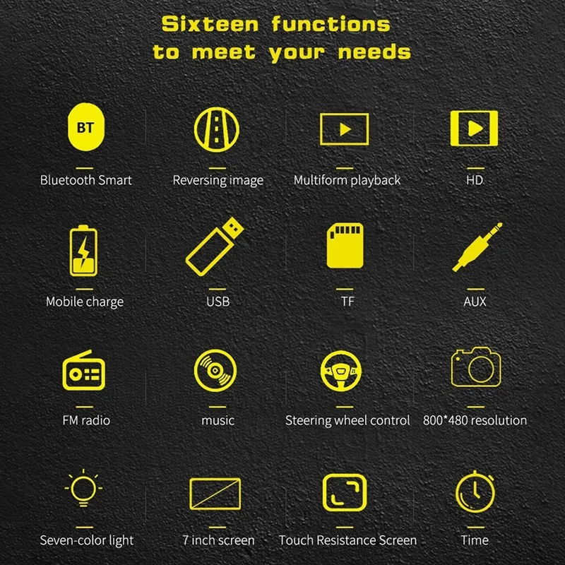 2Din автомобильный мультимедийный MP5 плеер аудио стерео Автомагнитола 7 дюймов HD экран цифровой дисплей AUX Авторадио BT USB FM, N7