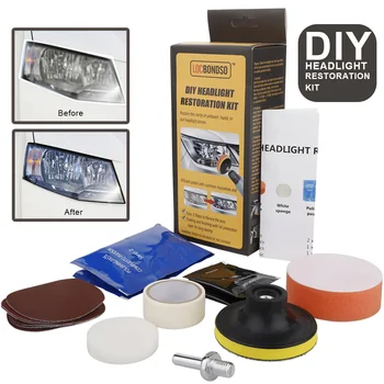 

48pcs/Set Car Headlamp Polishing Paste Kit DIY Headlight Restoration Kits Car Repair Tools Sanding Disc