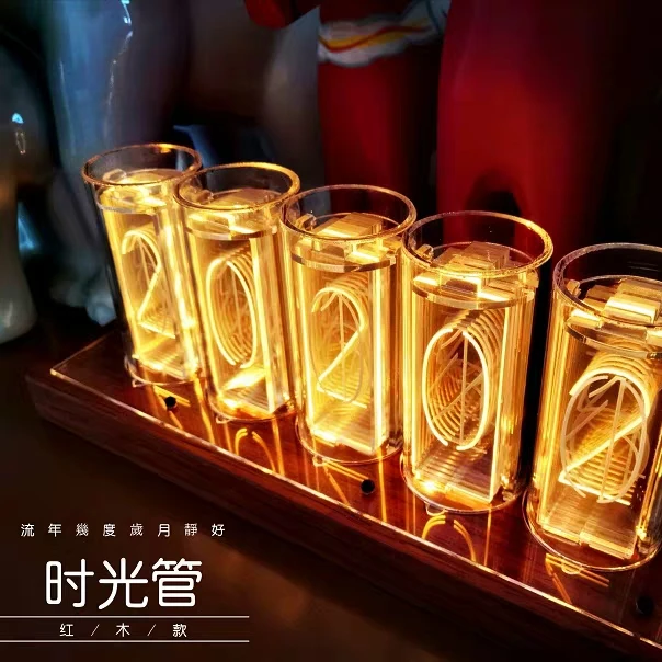 Цифровые светящиеся часы RGB набор трубок Nixie DIY электронные настольные в стиле