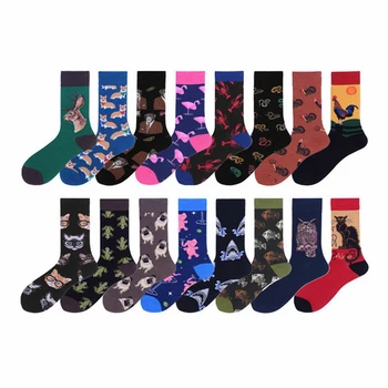 

Male Gift Cotton Happy Socks New 2020 Spring Winter Socks Men Funny Socks New Print Hip Hop Creative Soft Comfortable