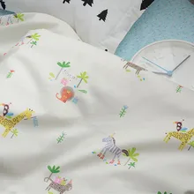 Полуметровая хлопковая ткань с мультяшным животным, а-класс, матовая хлопковая ткань для младенцев, простыня, покрывало для кровати, T1092