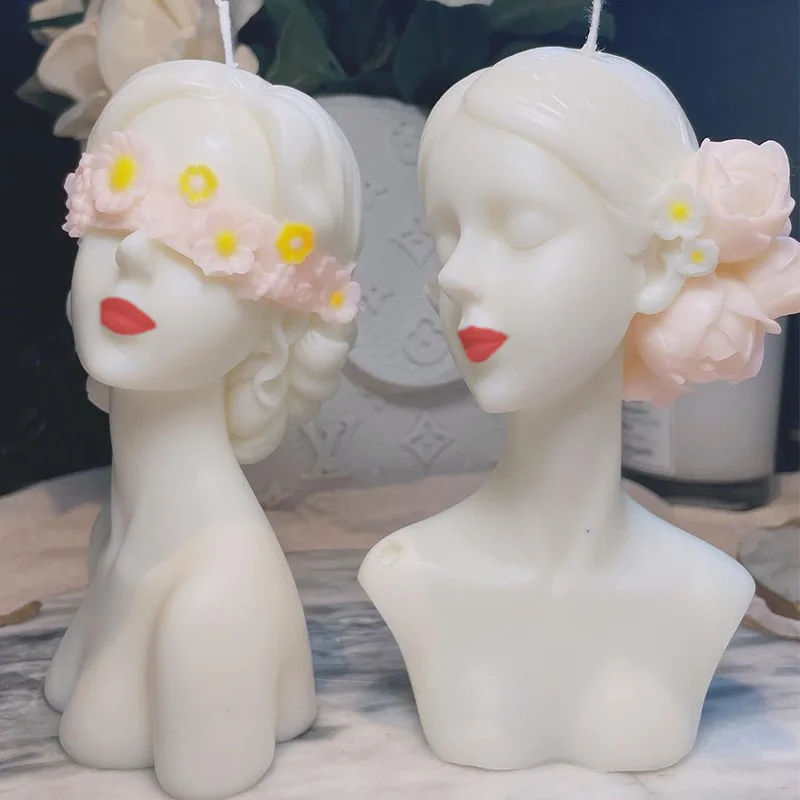 Elegant Girl Female Body Candle Silicone Mold Women Shaped Candle
