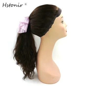 

Hstonir European Remy Hair Pony Wig Sport Band Fall Head Fall Jewish Wunder Wig Kosher Hair Sheitel J004