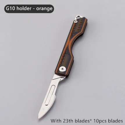 orange 23th G10 Нож складной мини-нож с EDC Складной нож острый ключ нож складной нож универсальный нож безопасность - Цвет: orange 23th
