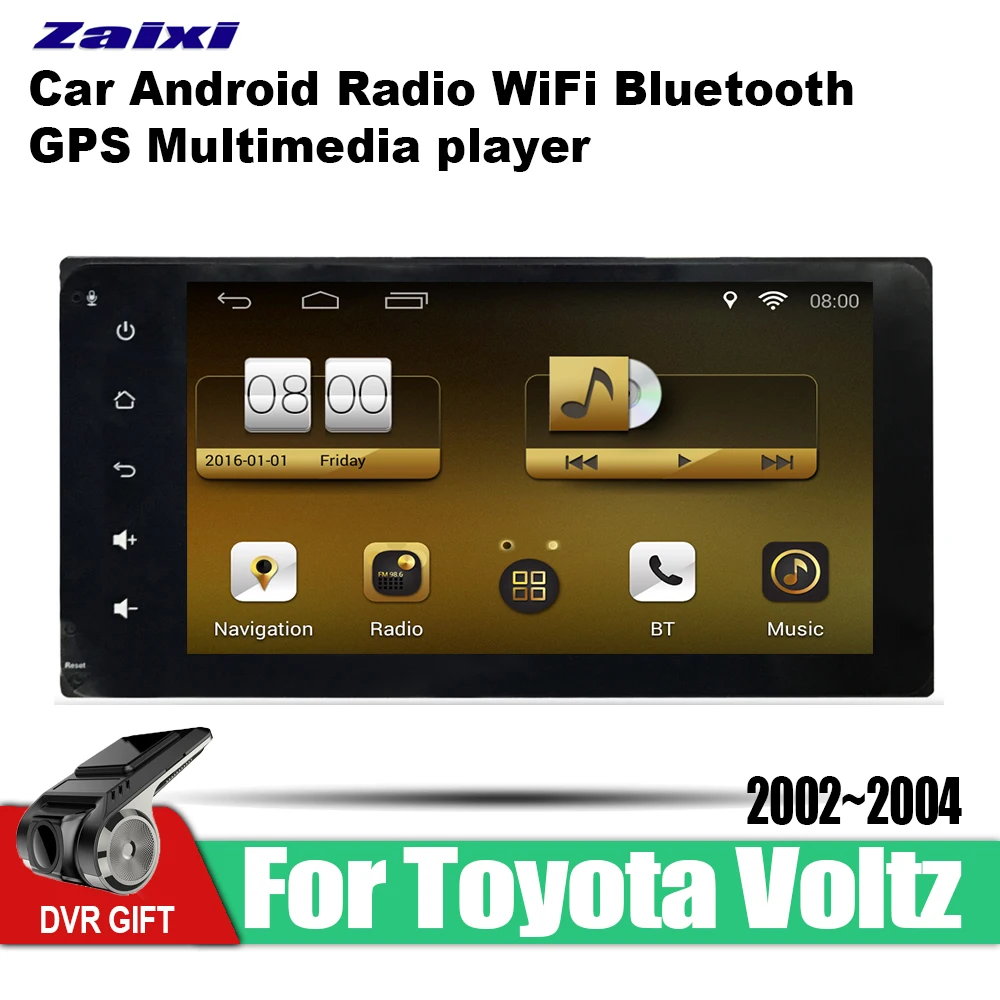 Автомобильная Мультимедийная система с GPS навигацией Android 2 din для Toyota Voltz 2002 2003 2004