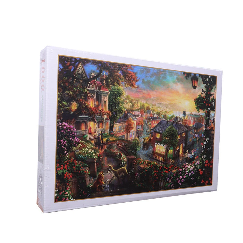 1000 Slice Jigsaw Puzzle Adult Beneficial Wisdom Dream Castle Scenery Comic Children Gift Ordinary - Цвет: nobox
