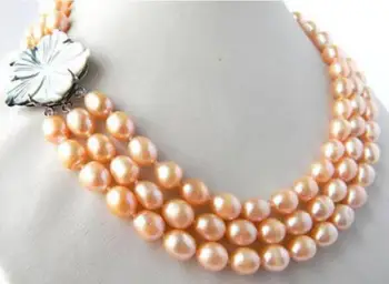 

50'' 9-10mm Gray Baroque Freshwater Pearl Necklace