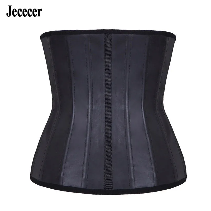 Jececer Waist Cincher Reductive Girdle Women Corset 5A Latex Waist Trainer Modeling Strap Women's Binders Shapers Reducing Belts