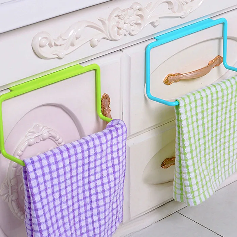 Cabinet Hanging Towel racks Door Kitchen Shelf Wash Cocina Hanger Bathroom Accessories Hook Storage Cupboard Organizer